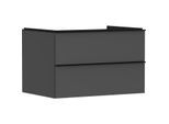 hansgrohe Xelu Q Waschtischunterschrank 54075670 780x485x550mm, 2 Schubkästen, diamantgrau matt, mattschwarz