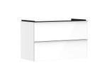 hansgrohe Xelu Q Waschtischunterschrank 54031000 980x605x475mm, 2 Schubladen, weiß hochglanz, chrom