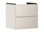 hansgrohe Xevolos E Waschtischunterschrank 54176790 580x555x475mm, 2 Schubladen, sandbeige matt, sandbeige metallic