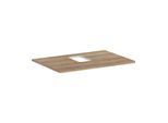 hansgrohe Xelu Q Konsole 54120230 780 x 550 mm, Ausschnitt mittig, Aufsatzwaschtisch mit Hahnloch, Eiche Natur