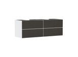 hansgrohe Xevolos E Waschtischunterschrank 54199660 1570x555x550mm, 4 Schubladen, mattweiß, Textil dunkelgrau