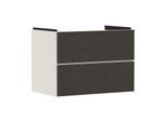 hansgrohe Xevolos E Waschtischunterschrank 54179660 780x555x475mm, 2 Schubladen, sandbeige matt, Textil dunkelgrau