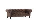 Livetastic , Dunkelbraun , Textil , Buche , massiv , 230x74x101 cm , Stoffauswahl, Rücken echt ,