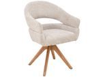Livetastic , Eichefarben, Beige , Holz, Textil , Eiche, Pappel , massiv, Sperrholz , 58x85x62 cm , Sitzfläche 180° drehbar ,