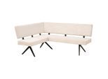 Livetastic Eckbank, Beige, Metall, Textil, 5-Sitzer, L-Form, 190x150 cm, Esszimmer, Bänke, Eckbänke