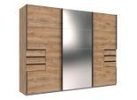 P & B Schiebetürenschrank, Eiche, Klar, Glas, Holzwerkstoff, 6 Fächer, 6 Schublade(n) Schubladen, 270x208x64 cm, BQ - Bündnis für Qualität, Made in Germany, DIN EN ISO 9001, Schlafzimmer, Kleiderschränke, Schwebetürenschränke
