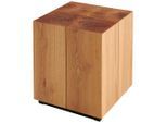 Livetastic Beistelltisch, Natur, Schwarz, Holz, Holzwerkstoff, Eiche, furniert, massiv, quadratisch, 40x45x40 cm, Wohnzimmer, Wohnzimmertische, Beistelltische