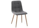 Stylife Stuhl, Natur, Dunkelgrau, Metall, Textil, konisch, 45x87x55 cm, Esszimmer, Stühle, Esszimmerstühle, Vierfußstühle