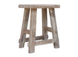 Livetastic Hockerbank, Schwarz, Holz, Recyclingholz, vollmassiv, 1-Sitzer, 40x25x50 cm, Esszimmer, Bänke, Sitzbänke
