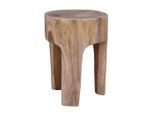 Livetastic Hocker, Natur, Holz, Teakholz, vollmassiv, 28-30x28-30x40 cm, Wohnzimmer, Hocker, Sitzhocker