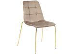 Livetastic Stuhl, Braun, Holz, Metall, Textil, Pappel, Sperrholz, Rundrohr, 57x83x60 cm, Esszimmer, Stühle, Esszimmerstühle, Vierfußstühle