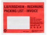 Papier-Dokumententasche/Lieferscheintasche SecurePack, C6, Fenster links, mit Aufdruck, selbstklebend, Pergaminpapier, rot, 250 Stück