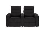 P & B Heimkino-Sofa, Anthrazit, Kunststoff, Textil, 2-Sitzer, Füllung: Schaumstoff, 164x107x90 cm, Wohnzimmer, Sofas & Couches, Sofas, Heimkino Sofas