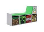 Minecraft Kindersitzbank Minecraft, Mehrfarbig, Grau, Grün, Textil, Holzwerkstoff, 119x60x30 cm, mit Stauraum, Kinderzimmer & Jugendzimmer, Kindermöbel, Kindersitzmöbel & Kindertische, Kinderstühle