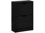 Livetastic Schuhkipper, Schwarz, Holzwerkstoff, 55x80.5x23.5 cm, Garderobe, Schuhaufbewahrung, Schuhkipper
