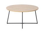 Boxxx Couchtisch, Schwarz, Eiche Artisan, Metall, Holzwerkstoff, rund, eckig, Flachrohr, 80x42x80 cm, Bsci, einfacher Aufbau, Wohnzimmer, Wohnzimmertische, Couchtische, Couchtische Metall