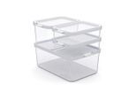 Rotho Kühlschrankbox Cauma, Weiß, Kunststoff, 18.7x19x28.4 cm, Reach, DIN EN ISO 14001, DIN EN ISO 9001, Küchenzubehör, Vorratsbehälter, Frischhaltedosen
