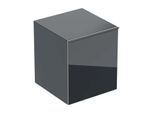 Geberit Acanto Seitenschrank 500618161 45x52x47,6cm, Glas schwarz - schwarz matt