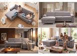 Ecksofa SIT & MORE "Ascara L-Form, B: 251 cm, Boxspring & Federkern", grau (elefant), B:251cm H:85cm T:165cm, NaturLEDER (echtes Rindsleder), Korpus in Kunstleder SOFTLUX;Luxus-Microfaser (100% Polyester);Softlux-Kunstleder;Primabelle-Microfaser (100% Polyester), Sofas, Ecksofa, mit Schlaffunktion, frei stellbar, Komfortsitz