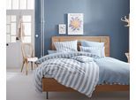 Wendebettwäsche OTTO HOME "Greta in verschiedenen Qualitäten", blau (jeansblau), B/L: 135cm x 200cm, 1 Stk., 1 Stk., Renforcé, B/L: 40cm x 80cm, 2, Renforcé, Obermaterial: 100% Baumwolle, Bettwäsche, Wendebettwäsche, Bettwäsche mit Streifen in verschiedenen Qualitäten, ab 135x200 cm, Topseller