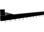 Gardinenstange INDEKO "Bern", schwarz, L:330cm, Aluminium, Gardinenstangen, Gardinenstange, sehr stabil, leichtläufig, stilvol, zeitlos, elegant 1-2-oder 3-Lauf