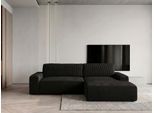 Ecksofa WERK2 "Rotterdam-L 267 x 165 cm modern und bequem", schwarz, B:267cm H:85cm T:165cm, 100% Polyester, Sofas, Ecksofa, Breitcord, L-Form, Schlaffunktion, Bettkasten