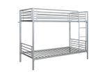 [en.casa] Etagenbett, Silber, Metall, 90x200 cm, Kinderzimmer & Jugendzimmer, Kindermöbel, Kinderbetten, Etagenbetten