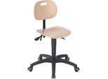 MeyChair Arbeitsdrehstuhl PW1, mit Rollen, Sitzhöhe 480-620 mm, bis 120 kg, Schichtholz, Buche hell