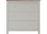 Mid.you , Naturfarben, Creme , Metall, Holzwerkstoff , 3 Schublade(n) Schubladen , 79x81x35 cm , stehend ,