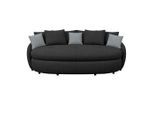 Luca Bessoni , Schwarz , Textil , 238x80x140 cm , Stoffauswahl, Hocker erhältlich, Armteil links, Armteil rechts ,
