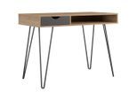 Mid.you , Naturfarben, Schwarz , Metall, Holzwerkstoff , 1 Schublade(n) Schubladen , 77x49x106 cm , gastro- und objekttauglich, Stauraum ,