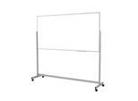 Maul Whiteboard MAULstandard fixed, mobil, Querformat, drehbar, 1000 x 2000 mm, magnethaftend, Ablageschale, kunststoffbeschichtetes Stahlblech, grau