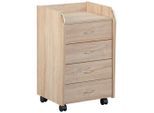 Mid.you , Sonoma Eiche , Holzwerkstoff , 4 Schublade(n) Schubladen , 36x65x40 cm ,