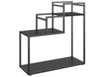 Mid.you , Schwarz , Metall , Holzoptik , 58x58x23 cm ,