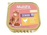 MultiFit Nassfutter Katze Senior, in Gelee, Huhn 64x100 g
