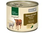 REAL NATURE Nassfutter Hund, Senior, Lamm und Kalb 24x200 g
