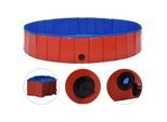 VidaXL Hunde-Pool rot 1,6 m, 30 cm