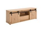 Landscape Lowboard , Schwarz, Eichefarben , Kunststoff , 3 Fächer , 1 Schublade(n) Schubladen , 160x56x40 cm , Bsci , Wohnzimmer, TV Möbel, Lowboards
