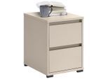 Carryhome Nachttisch , Kaschmir , Kunststoff , 2 Schublade(n) Schubladen , 40x55x48 cm , Typenauswahl , Schlafzimmer, Nachttische