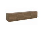 Mid.you Lowboard Japandi, Nussbaum, Holzwerkstoff, 220.5x45x41.5 cm, FSC Mix, stehend, Wohnzimmer, Wohnwände, Lowboards, Lowboards stehend