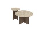 Calicosy Couchtischen, Beige, Holzwerkstoff, 70x40x70 cm, Wohnzimmer, Wohnzimmertische, Couchtische
