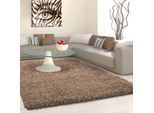 Hochflor-Teppich AYYILDIZ TEPPICHE "Life Shaggy 1500 , auch als Läufer und in Rund erhältlich", braun (mokka), B:160cm H:30mm L:230cm, Kunstfaser, Teppiche, Hochflor-Teppich, Langflor, uni, große Farb- und Größenauswahl. Wohnzimmer, alle Räume