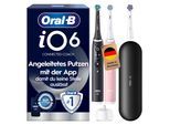 Elektrische Zahnbürste ORAL-B "iO 6 Duopack", pink (schwarz, rosa modell 2026), ElektrozahnbürstenB:3cm H:24cm T:3cm, Kunststoff, Elektrische Zahnbürste, mit Magnet-Technologie, Display, 5 Putzmodi, B:3cm H:24cm T:3cm