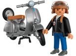 Konstruktions-Spielset PLAYMOBIL "80 Jahre Vespa: Original Style (72282), Vespa", silberfarben, Spielbausteine, Kinder, Kunststoff, Konstruktions-Spielset, Made in Europe