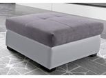 Hocker COTTA "Speedway", hellgrau, dunkelgrau, B:100cm H:46cm T:70cm, Edles Flachgewebe ( 100% Polyester ) / Feine Struktur ( 100% Polyester );Kunstleder SOFTLUX / Luxus-Microfaser ( 100% Polyester );Kunstleder SOFTLUX / Struktur ( 100% Polyester ), Hocker, Hocker