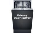 SIEMENS vollintegrierbarer Geschirrspüler "SR63HX77KE", Energieeffizienz: D, grau (weiß), B:44,8cm H:81,5cm T:55cm, Geschirrspüler, Schnelles Spülen mit varioSpeedPlus und flexibles Korbsystem, vollintegrierbarer Geschirrspüler