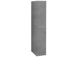 Apothekerschrank WIHO KÜCHEN "Flexi2, Breite/Höhe: 30/165 cm", grau (front und korpus: betonfarben), B:30cm H:165cm T:57cm, Holzwerkstoff, Schränke, Apothekerschrank, Auszug mit 4 Ablagekörben