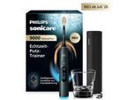 Elektrische Zahnbürste PHILIPS SONICARE "DiamondClean 9000 HX9213", schwarz (grün), ElektrozahnbürstenB:16cm H:23cm T:9,3cm, Elektrische Zahnbürste, mit Smart-Sensoren und 7 Putzprogrammen, inkl. Reiseladeetui, B:16cm H:23cm T:9,3cm