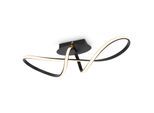 BRILONER LEUCHTEN LED Deckenleuchte "SWIRL", schwarz (matt, schwarz), 1, H: 16,5cm, 1 Stk., Leuchten, 63x19x16,5 cm, Wohnzimmer, Schlafzimmer, LED Deckenleuchte