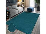 Teppich SANAT "UNI , auch als Läufer und Rund", blau (dunkelblau), B:80cm H:13mm L:150cm, Kunstfaser, Teppiche, Teppich, robuster Kurzflorteppich, große Farbauswahl, Wohnzimmer, alle Räume
